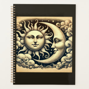 Vintage Himmels-Sonne & Mond Planer