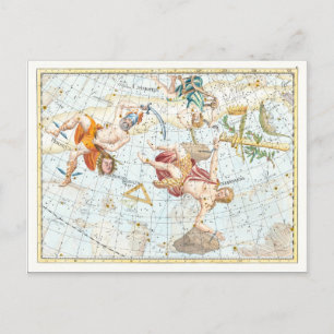 Vintage-Himmelsatlas Sternbilder Postkarte