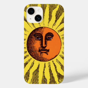 Vintage Himmelsgelbe lächelnd glückliche Hippie Su Case-Mate iPhone Hülle
