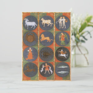 Vintage Himmelskarte, astrologische Zodiakarte, 14