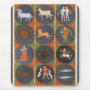 Vintage Himmelskarte, astrologische Zodiakarte, 14 Mousepad