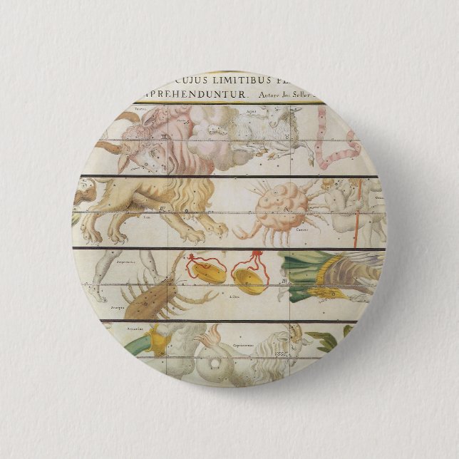 Vintage Himmelskarte, Astronomie von John Seller Button (Vorderseite)