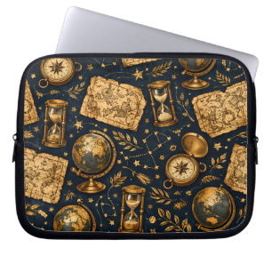 Vintage-Himmelskarte und Astronomie-Muster Laptopschutzhülle