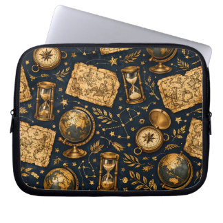 Vintage-Himmelskarte und Astronomie-Muster Laptopschutzhülle