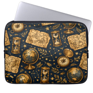 Vintage-Himmelskarte und Astronomie-Muster Laptopschutzhülle