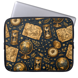 Vintage-Himmelskarte und Astronomie-Muster Laptopschutzhülle