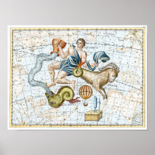Vintage Himmelskonstellation Poster