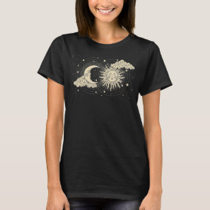 Vintage Himmelssonne und Mondastrologie Mondphas T-Shirt
