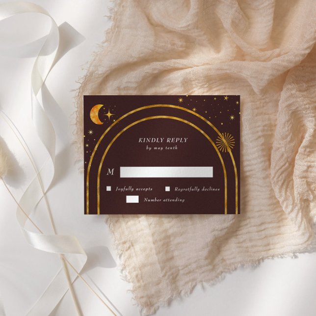 Vintage Himmelsstars Moon UAWG Response Card RSVP Karte (Von Creator hochgeladen)