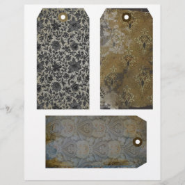 Vintage Hintergrundbilder Junk Journal Tags Nr. 3