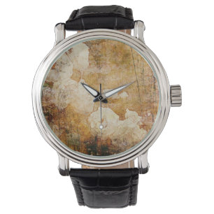 Vintage Hintergrundmit blumenbeschaffenheit Kunst Armbanduhr