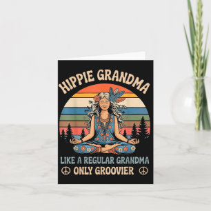Vintage-Hippie-Oma wie eine normale Oma nur Karte