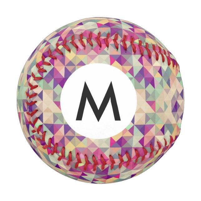 Vintage Hipster Geometrisches Muster. Baseball (Vorderseite Links)