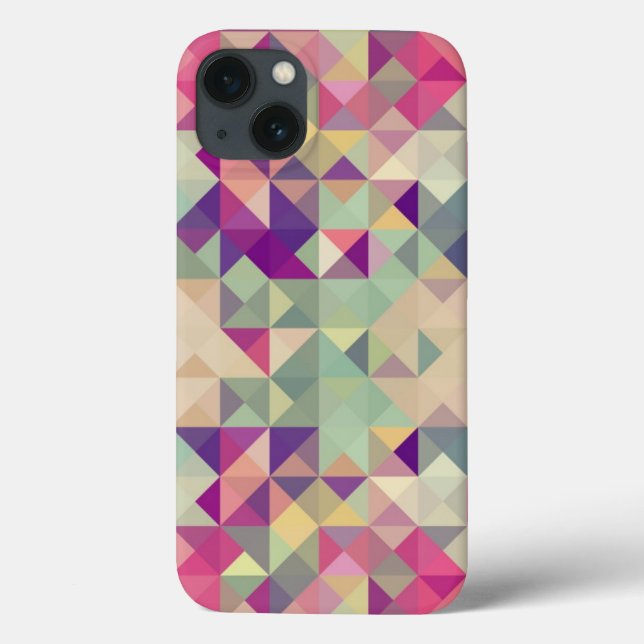 Vintage Hipster Geometrisches Muster. Case-Mate iPhone Hülle (Rückseite)
