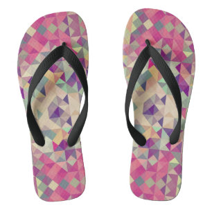 Vintage Hipster-geometrisches Muster Flip Flops