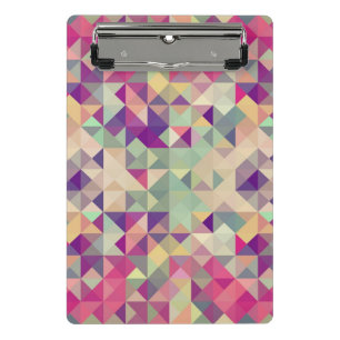 Vintage-Hipster geometrisches Muster. Mini Klemmbrett