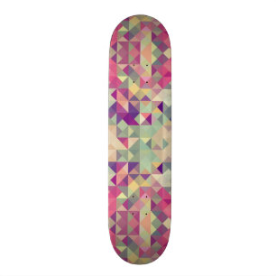 Vintage Hipster-geometrisches Muster Skateboard