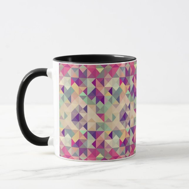 Vintage Hipster-geometrisches Muster Tasse (Links)