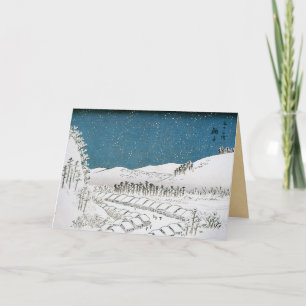 Vintage Hiroshige Japanische Weihnachtskarten Feiertagskarte