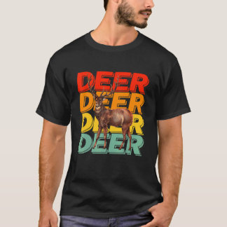 Vintage-Hirsch Hirsch-Kinder Hirsch für Mädchen Hi T-Shirt