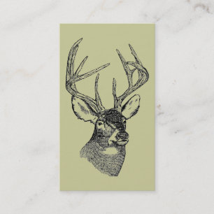 Vintage-Hirsch-Kunstgrafik Visitenkarte