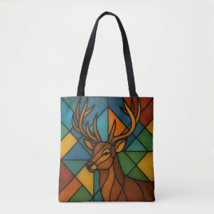 Vintage-Hirsch-Tiffany-Stil-Buntglas-Kunst
