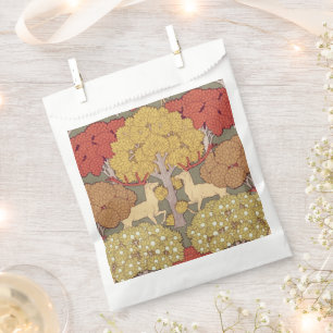 Vintage Hirsch Wald Sage Grün Muster Geschenktütchen