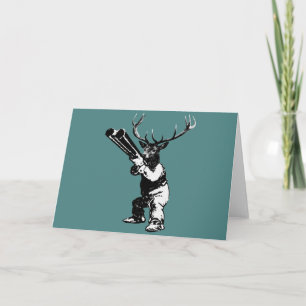 Vintage Hirschjagd Feiertagskarte