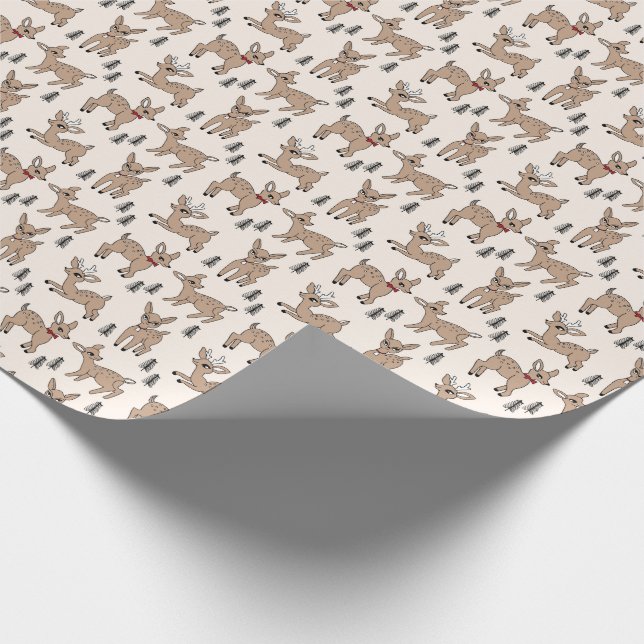 Vintage Hirschnachtsneuheit Geschenkpapier (Ecke)