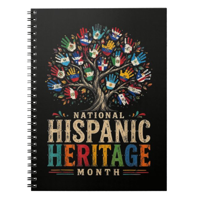 Vintage Hispanic Heritage Month Tree of Unity Notizblock (Vorderseite)