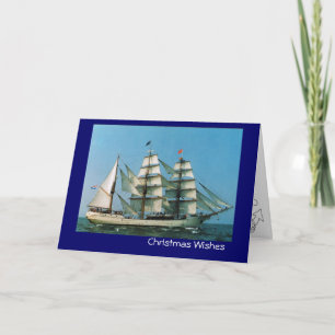Vintage historic ships, "Europa", Holland Feiertagskarte
