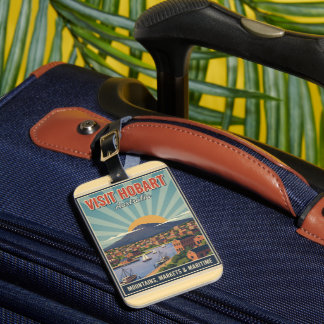 Vintage Hobart Tasmania - Mountains & Maritime Gepäckanhänger