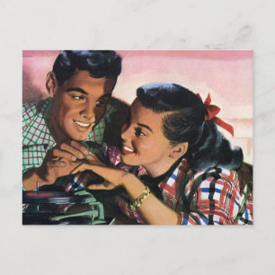 Vintage-Hochschulschatz-Liebe Termin vormerken Ankündigungspostkarte