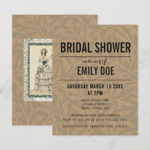 Vintage- Hochzeit 1844 viktorianische Ehe Kunstwer Einladung