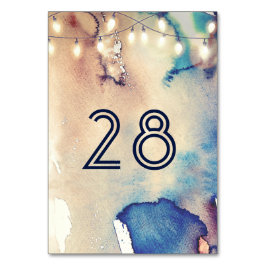 Vintage Hochzeit am Strand Tischnummer