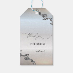 Vintage Hochzeit an der Spitze Geschenkanhänger