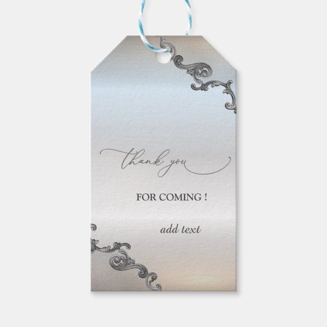 Vintage Hochzeit an der Spitze Geschenkanhänger (Vorderseite)