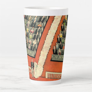 Vintage-Hochzeit, Art Deco Braut und Bräutigam Fri Milchtasse