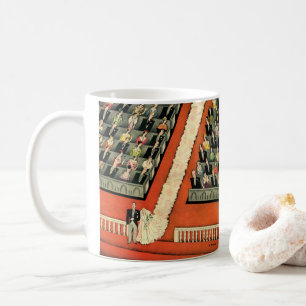 Vintage-Hochzeit, Art Deco Braut und Bräutigam Fri Tasse