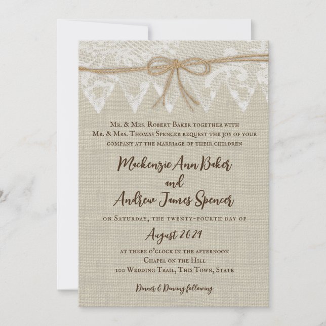 Vintage Hochzeit auf der Rennstrecke Einladung (Vorderseite)