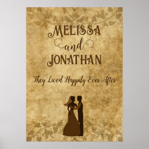 Vintage Hochzeit Brauerei glücklich immer wieder Poster