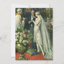 Vintage Hochzeit, Braut und Bräutigam mit Menorah