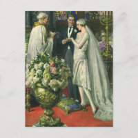 Vintage Hochzeit, Braut und Bräutigam mit Menorah