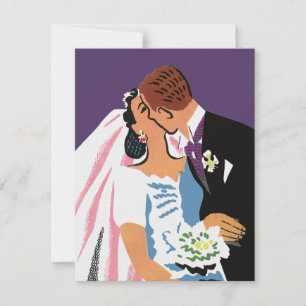 Vintage Hochzeit Braut und Bräutigam, Termin vorme Save The Date