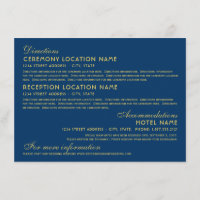Vintage Hochzeit der Marine und der Golden Art Dec
