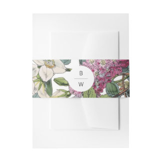 Vintage Hochzeit der Wasserfarben Einladungsbanderole