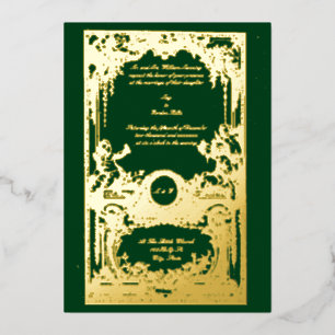 Vintage Hochzeit des französischen barocken Rokoko Folieneinladung