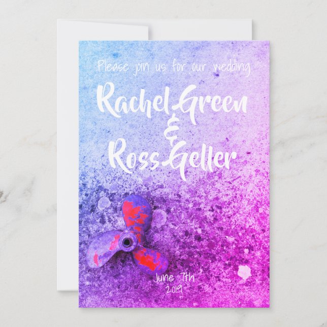 Vintage Hochzeit Einladung (Vorderseite)