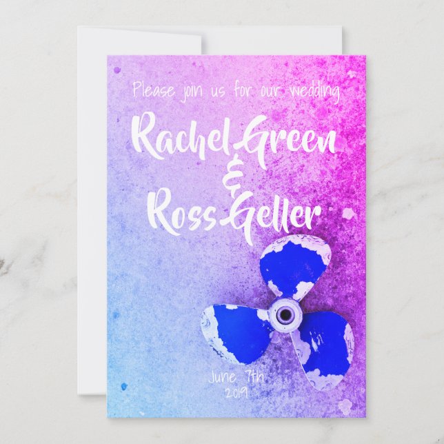 Vintage Hochzeit Einladung (Vorderseite)