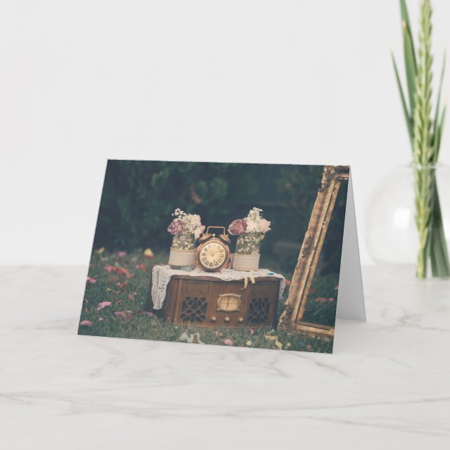Vintage Hochzeit Einladung (Vorderseite)
